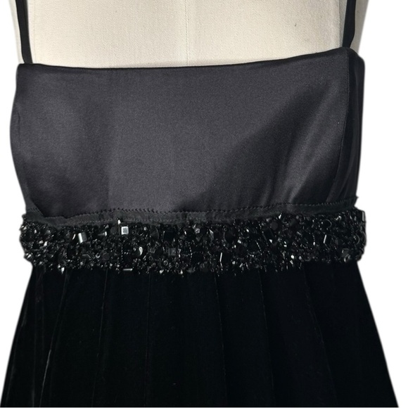 Escada Black Velvet Elegant Cocktail Ruched Maxi Dress Sz 36 - Picture 9 of 14